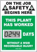 Mini Digi-Day® Electronic Scoreboards: This Plant Has Worked _ Days Without A WSIB Recordable Injury
